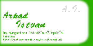 arpad istvan business card